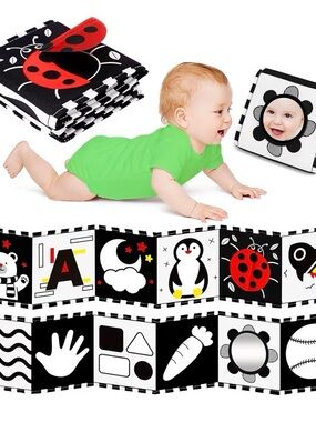 High-Contrast Black & White Baby Sensory toy for 0-6 months